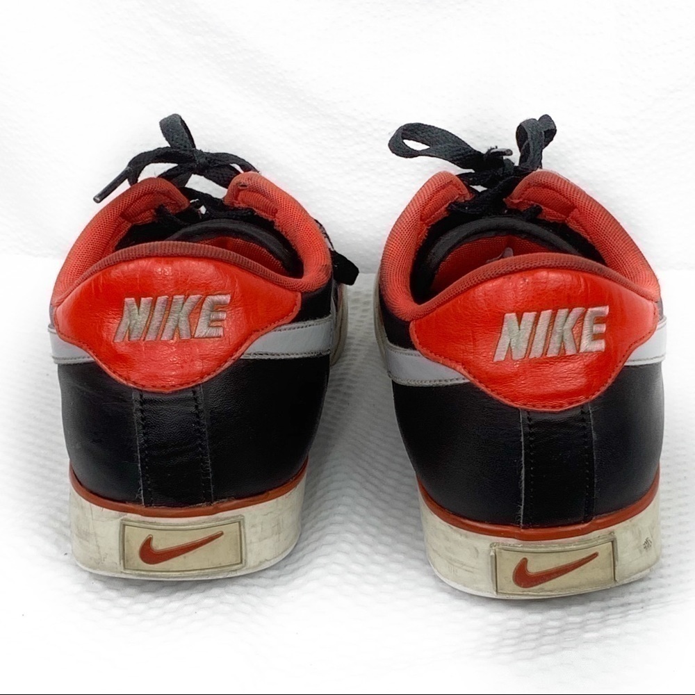 NIKE Shoes-Fair Condition Leather Upper Red/Black - Picture 6 of 8